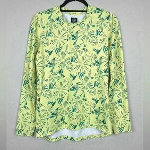 Backcountry Women's Medium Tahoe Sun Crew Neck Long Sleeve Top Yellow Firework